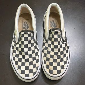 Black & White Checkered Vans - Men’s 7 - Women’s 8.5